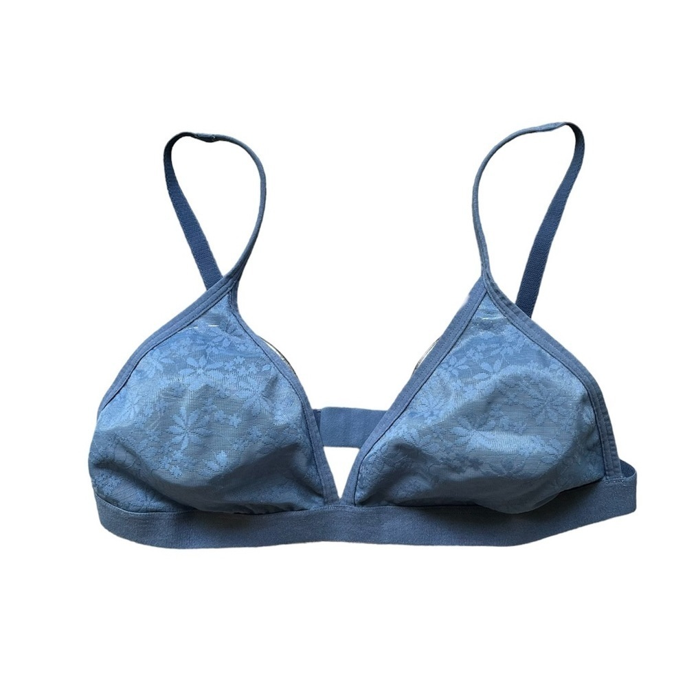 GAP Lace Bralette Cornflower Bainbridge blue, Bare natural bra. Size Medium